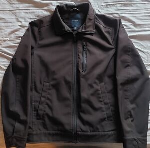Nautica Men's Zip Up Spring Weather Jacket; Black; Small